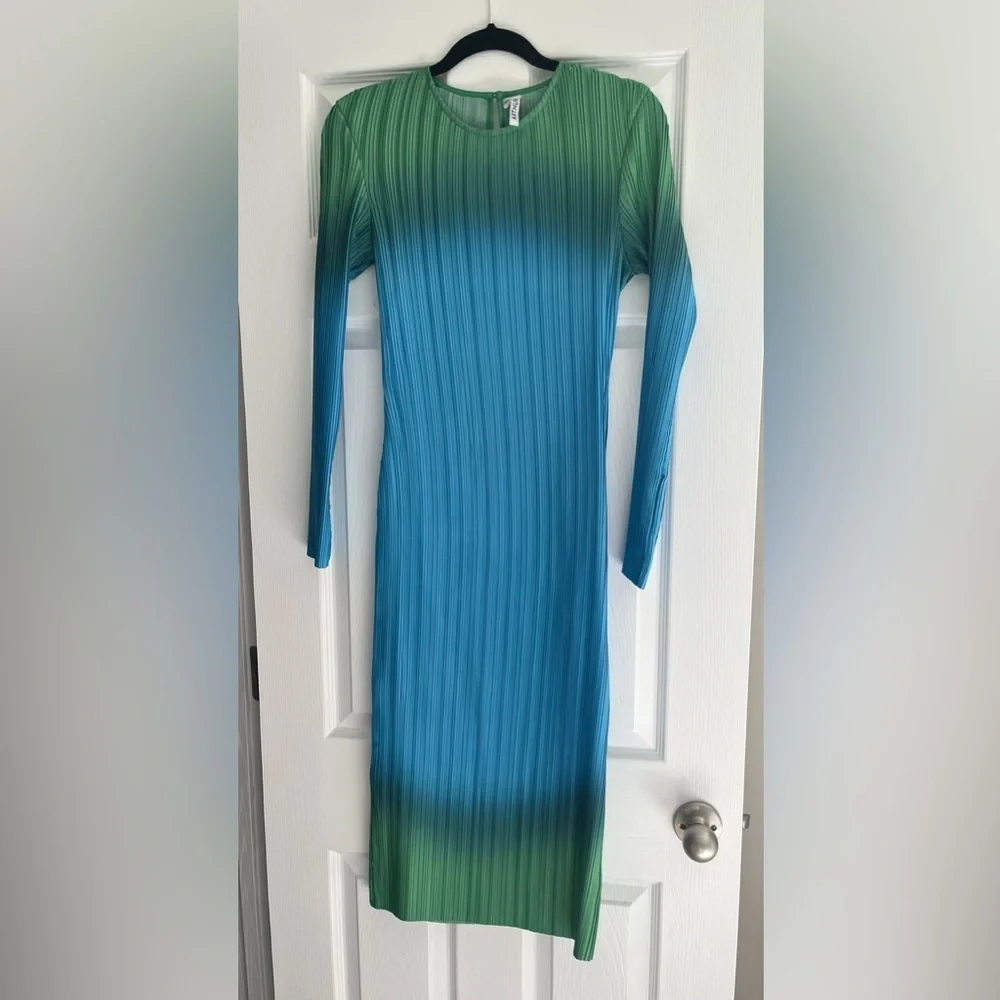 Free People x Arthur Apparel Box Pleat Midi Dress, Size 4